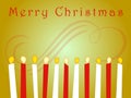 Red and white candles christmas card