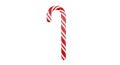 Red and White Candy Cane on White Royalty Free Stock Photo