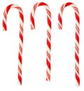 Red and white candy canes isolated Royalty Free Stock Photo