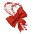 Red and White Candy Canes with Red Bow