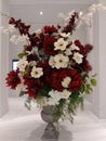 Red And White Carnations Beautifully Arranged