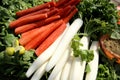 Red and white carrots Royalty Free Stock Photo