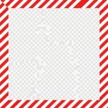 Red and white caution tape border Royalty Free Stock Photo