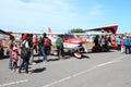 Red and white Cesna airplane on Airshow Royalty Free Stock Photo