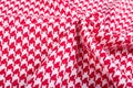 Red and white checkered fabric background Royalty Free Stock Photo