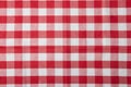 Red and white checkered napkin. Kitchen accessories. Royalty Free Stock Photo