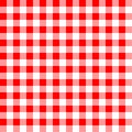 Red white checkered pattern. Classic picnic textile. Seamless tablecloth design. Vector illustration. EPS 10. Royalty Free Stock Photo