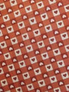 Red and White Checkered Pattern with Hearts - Romantic Background from Kitchen Towel