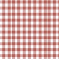 Red and white checkered seamless fabric pattern with a textured grid design used for tablecloth or textile backgrounds Royalty Free Stock Photo