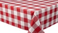 Red and White Checkered Tablecloth Close-up Royalty Free Stock Photo