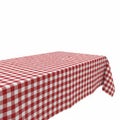 Red and white checkered tablecloth isolated on white background Royalty Free Stock Photo