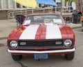 Red and White 1968 Chevy Camaro 327 Front View