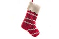 Red and white christmas boot