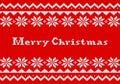 Red and white Christmas knit greeting card