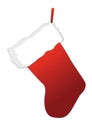 Red and White Christmas stocking