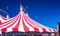 Red & White Circus Tent Top Royalty Free Stock Photo