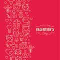 Red And White Colored Valentines Day Postcard