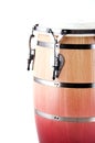 Red and White Conga Drum On White Royalty Free Stock Photo
