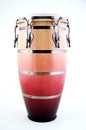 Red and White Conga Drum On White Royalty Free Stock Photo