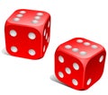 Red and white dice