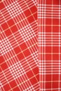 Red and white dishtowel backgrounds Royalty Free Stock Photo
