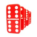 Red and white dominoes