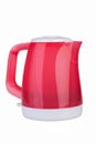 Red and white electric kettle