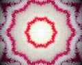 Red and white extruded mandala