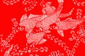 Red and white fish background Royalty Free Stock Photo