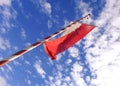 Red white flagpole Royalty Free Stock Photo