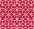 Red and white floral japanese background. Sakura flowers vector seamless pattern, traditional asian design Royalty Free Stock Photo