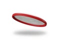Red and white flying disc isolated on white background Royalty Free Stock Photo