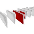 Red and white folders Royalty Free Stock Photo