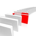 Red and white folders Royalty Free Stock Photo