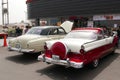 Red and white Ford Fairlane Crown Victoria Coupe, Lima Royalty Free Stock Photo