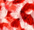 Red and White Fur Texture Seamless Pattern Background for Design Projects Royalty Free Stock Photo