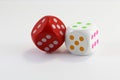 Red white Game Dice Royalty Free Stock Photo