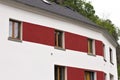 Red and white German house Moselkern, Germany Royalty Free Stock Photo