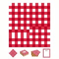 A traditional red and white gingham checkered pattern with perfectly aligned squares Royalty Free Stock Photo