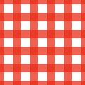 Red, White Gingham Seamless Geometric Pattern
