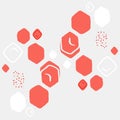 Red and white graphic design, banner or poster.
