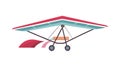 Red and White Hang Glider in Flight Vector, vector design Generative AI Royalty Free Stock Photo