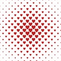 Red and white heart pattern background