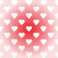 Red and white heart seamless pattern, vector illustration Royalty Free Stock Photo