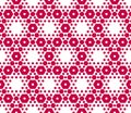 Red and white hexagons texture. Vector geometric hexagonal seamless pattern Royalty Free Stock Photo