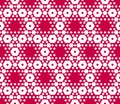 Red and white hexagons texture. Vector geometric hexagonal seamless pattern Royalty Free Stock Photo