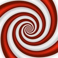 Red and White Hypnotic Spiral Background. Vector Royalty Free Stock Photo