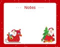 Red White Illustrated Christmas Note Card