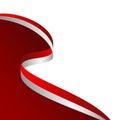 Red And White Indonesian Flag Corner Royalty Free Stock Photo