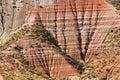 Red white layered rocks